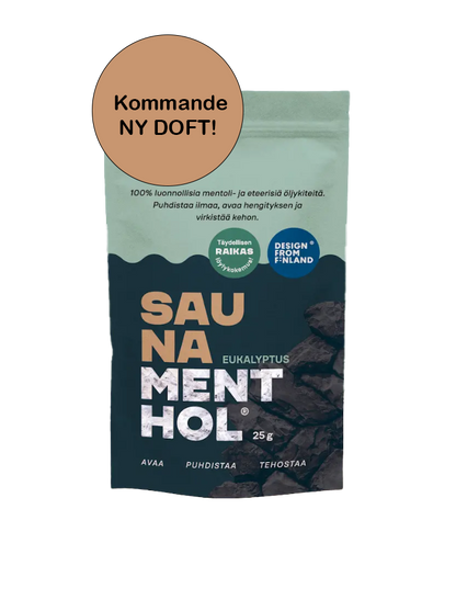 SAUNA MENTHOL - EUKALYPTUS, 25g, räcker till ca 80 bastubad