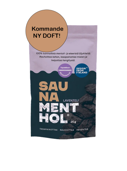 SAUNA MENTHOL - LAVENDEL, 25g, räcker till ca 80 bastubad