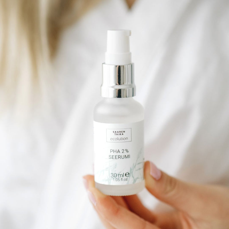 Ecolution, PHA 2% serum, för känslig hud, doftfritt, 97% naturligt, 30ml