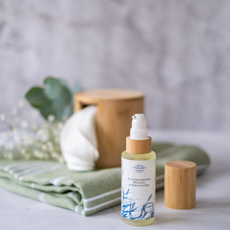 Solrosmandel rengöringsolja för känslig hud, oparfymerad, naturlig, 50ml