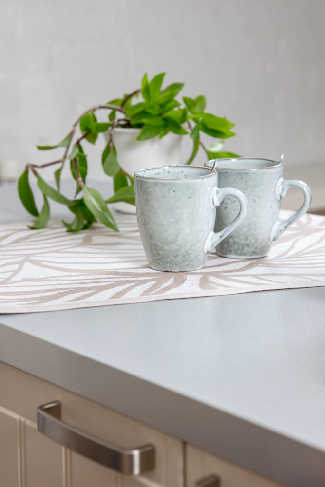 Aamukaste Löpare 45 X 140, vit/beige, vit/mörkgrön, vit/mörkblå