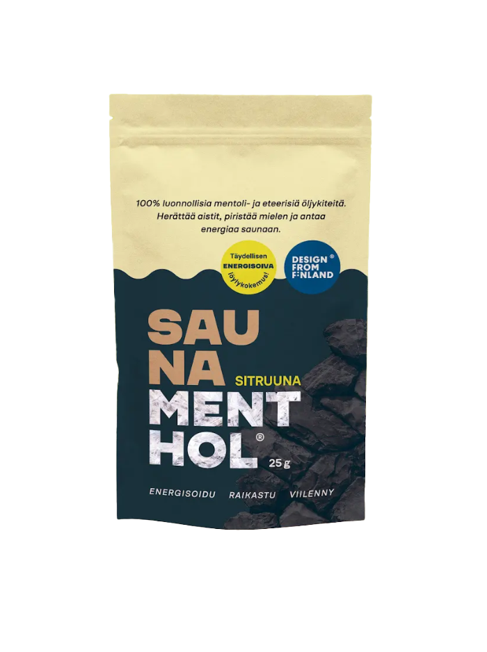 SAUNA MENTHOL - CITRON, 25g, räcker till ca 80 bastubad