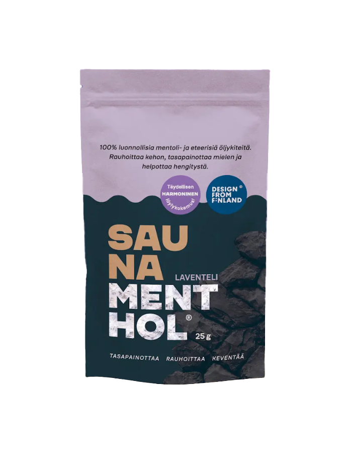 SAUNA MENTHOL - LAVENDEL, 25g, räcker till ca 80 bastubad
