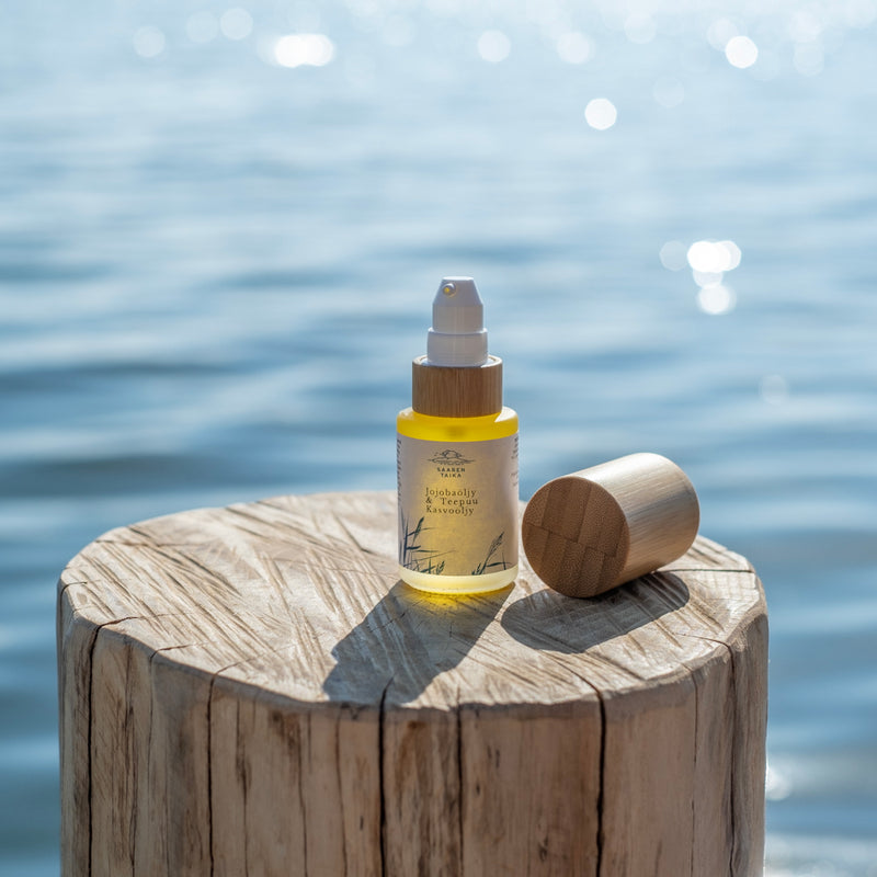 Jojoba & TeaTree skyddande ansiktsolja speciellt för aknehud